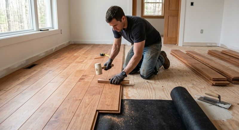 Cherry Floor Installation in Unionville, TN